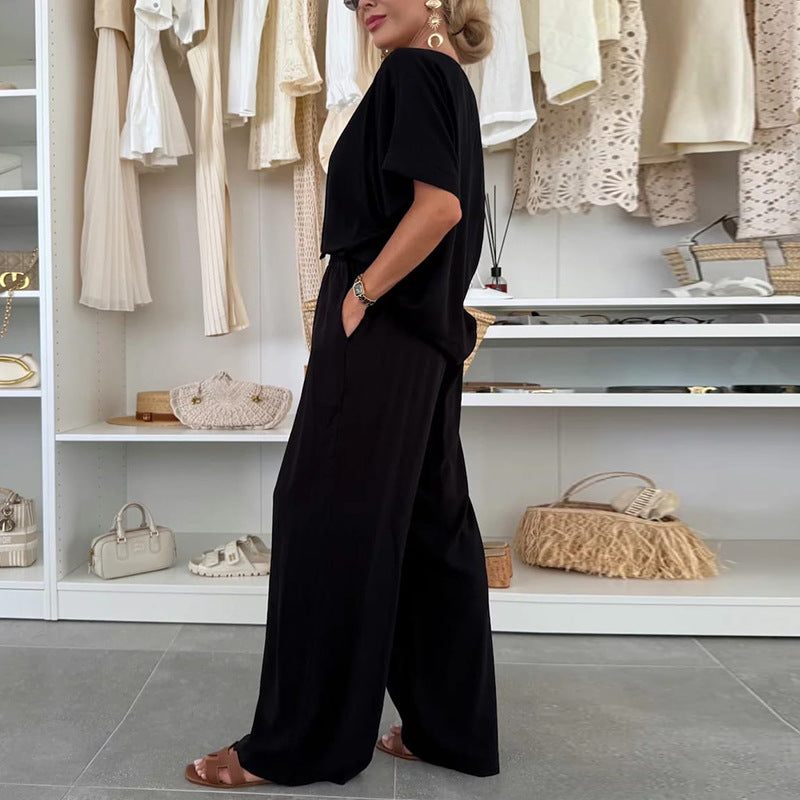 Damer avslappnad jumpsuit med vida ben och elastisk midjeband Mirla-Eva Jonsson