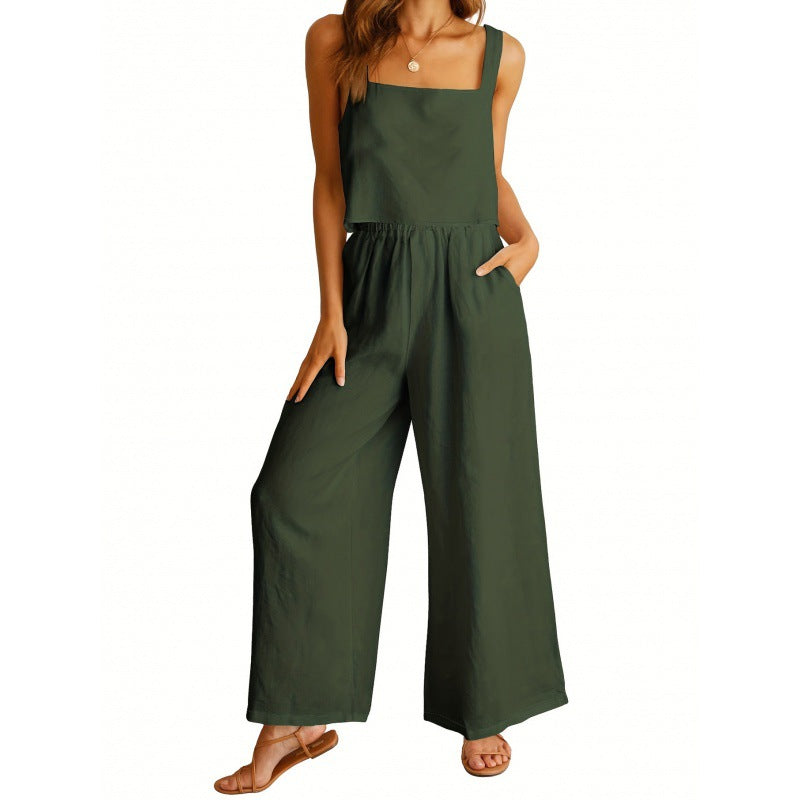 Damer avslappnad jumpsuit med vida ben och praktiska fickor Eva Jonsson-Eva Jonsson