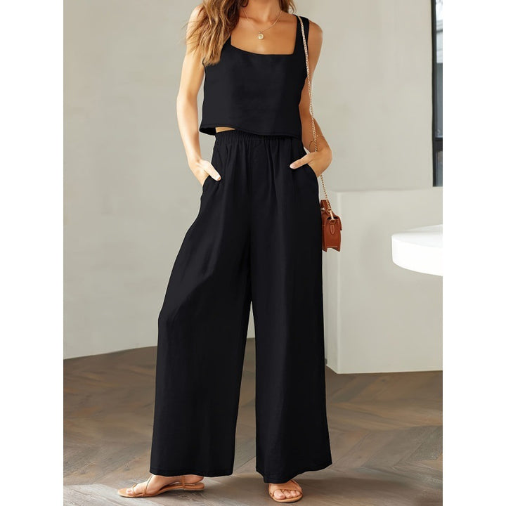 Damer avslappnad jumpsuit med vida ben och praktiska fickor Eva Jonsson-Eva Jonsson