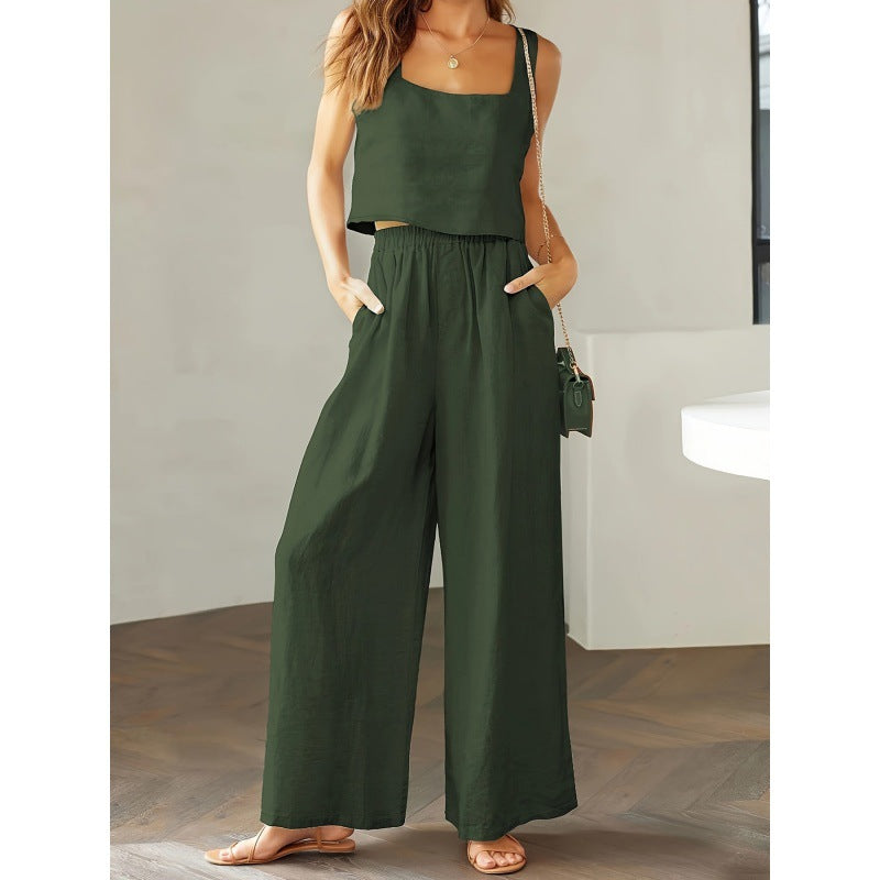 Damer avslappnad jumpsuit med vida ben och praktiska fickor Eva Jonsson-Eva Jonsson