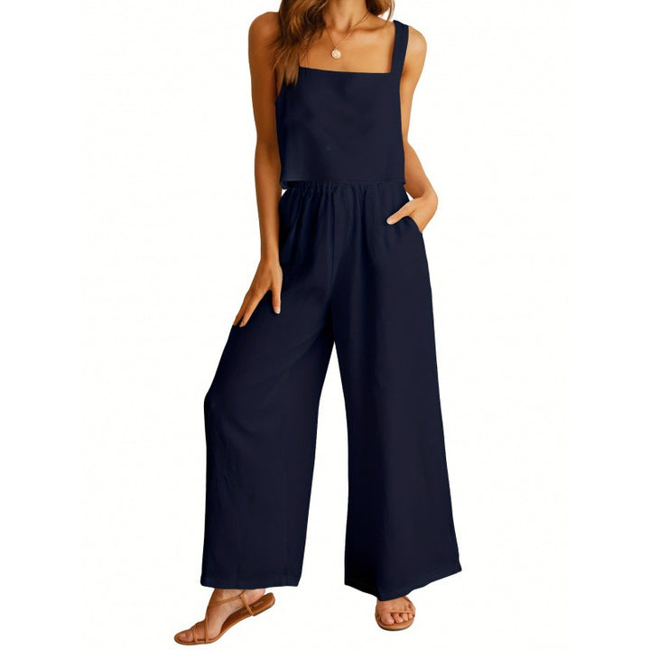 Damer avslappnad jumpsuit med vida ben och praktiska fickor Eva Jonsson-Eva Jonsson