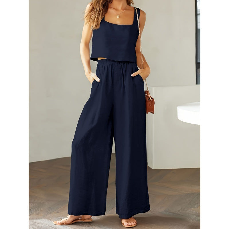 Damer avslappnad jumpsuit med vida ben och praktiska fickor Eva Jonsson-Eva Jonsson