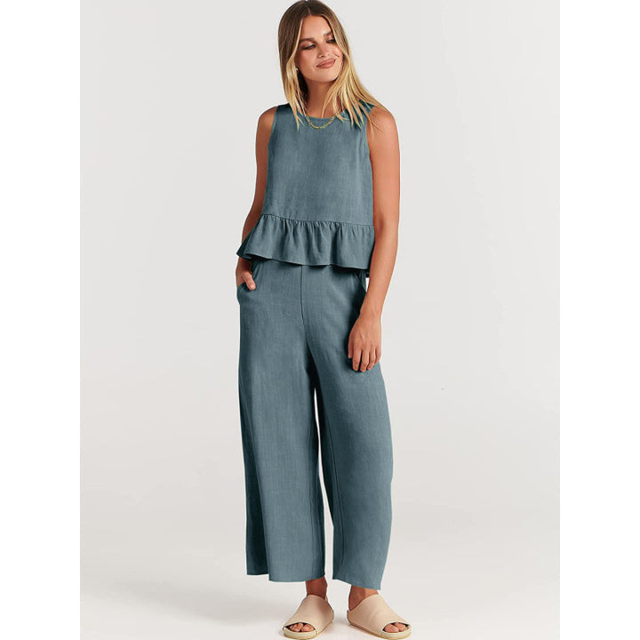 Damer avslappnad jumpsuit med voluminös överdel och sidofickor Eva Jonsson-Eva Jonsson