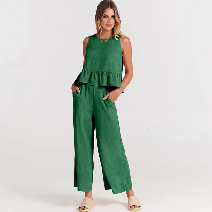 Damer avslappnad jumpsuit med voluminös överdel och sidofickor Eva Jonsson-Eva Jonsson