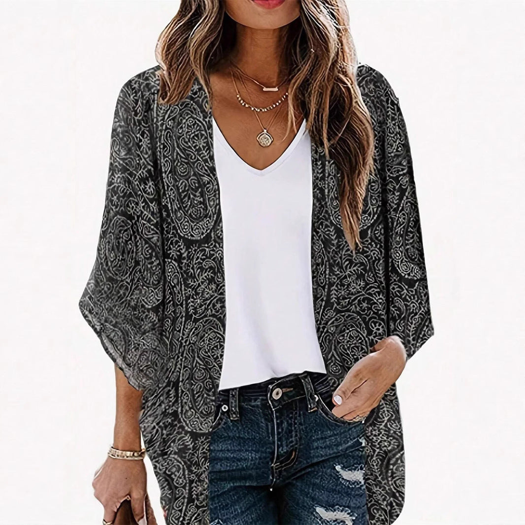 Damer avslappnad kimono-inspirerad cardigan Mirla-Eva Jonsson