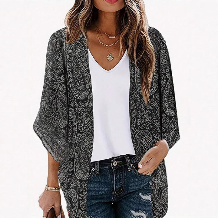 Damer avslappnad kimono-inspirerad cardigan Mirla-Eva Jonsson