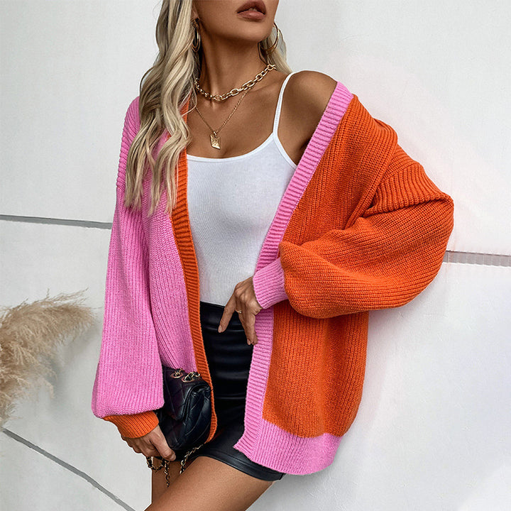 Damer avslappnad kofta med asymmetrisk design och strukturerad stickning Mirla-Eva Jonsson