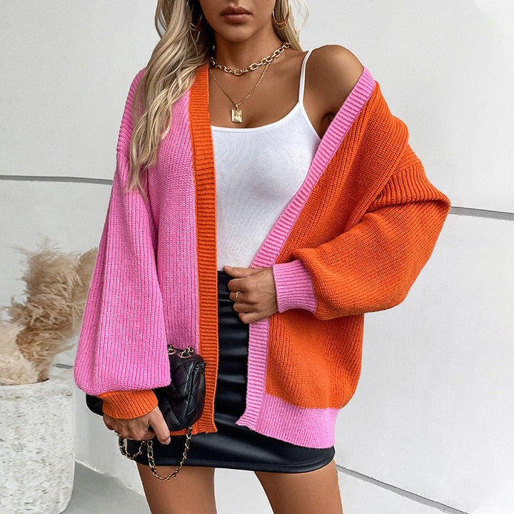 Damer avslappnad kofta med asymmetrisk design och strukturerad stickning Mirla-Eva Jonsson