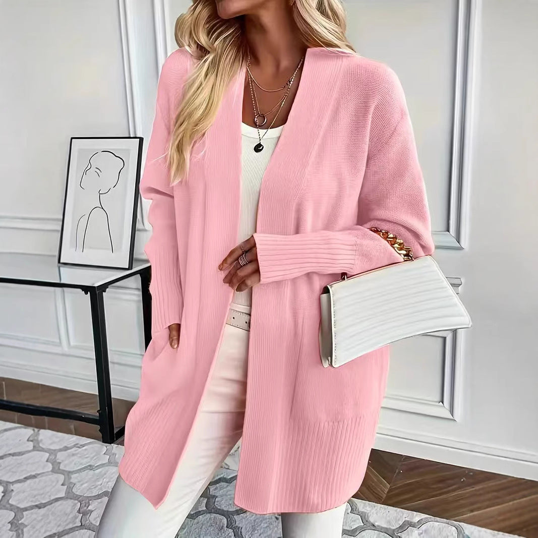 Damer avslappnad kofta med öppen design och sidofickor Mirla-Eva Jonsson