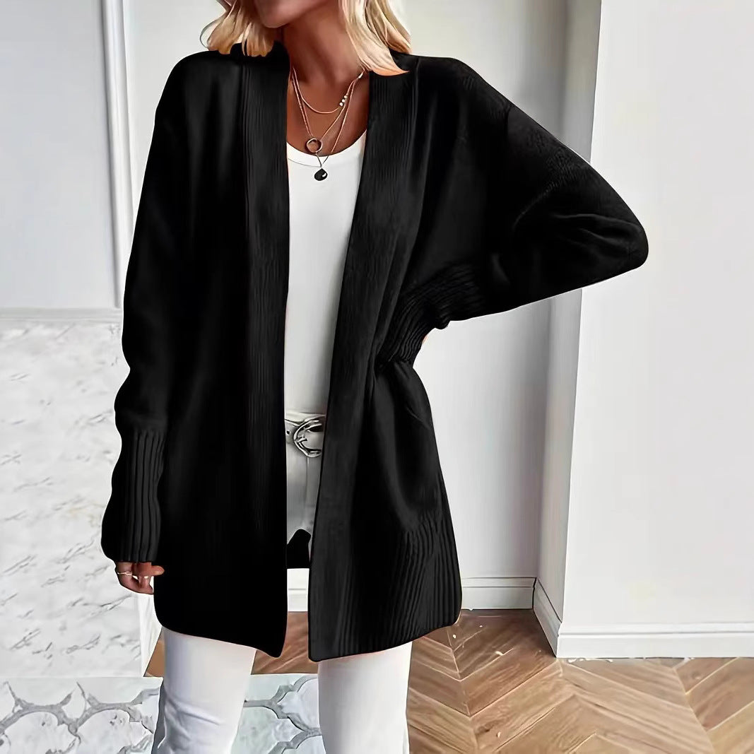 Damer avslappnad kofta med öppen design och sidofickor Mirla-Eva Jonsson