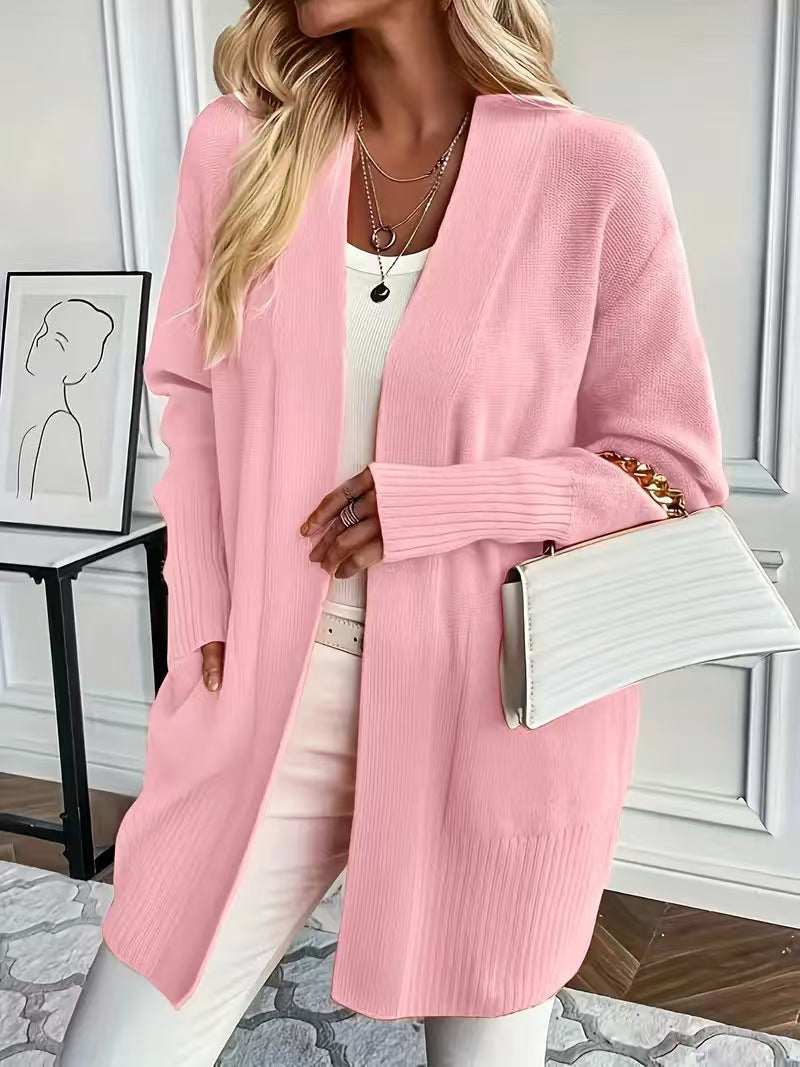 Damer avslappnad kofta med öppen design och sidofickor Mirla-Eva Jonsson
