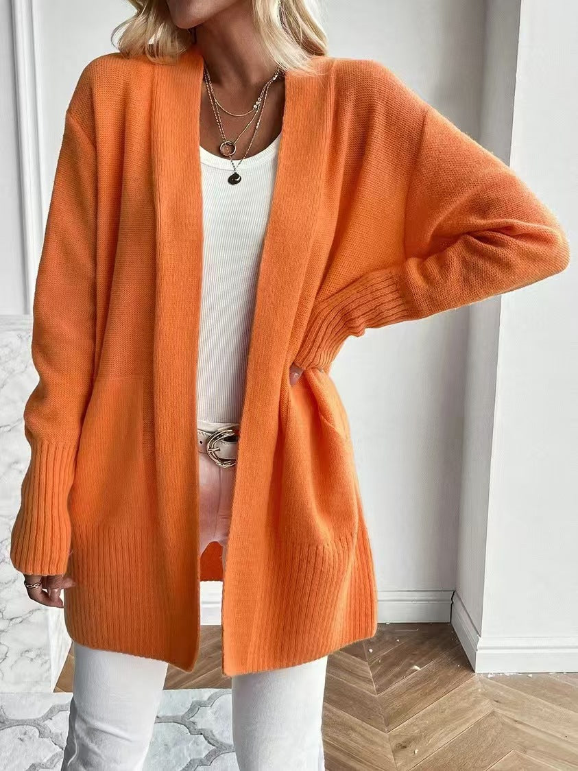 Damer avslappnad kofta med öppen design och sidofickor Mirla-Eva Jonsson