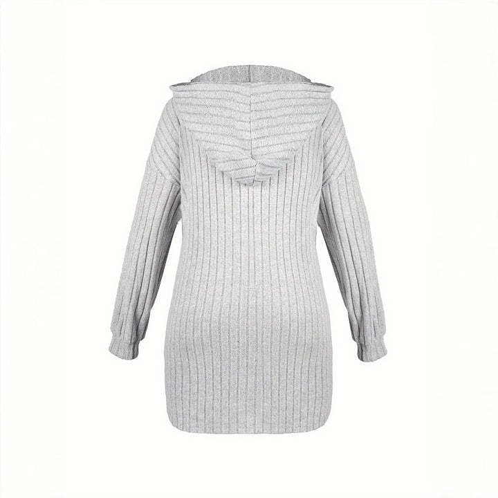 Damer avslappnad lång cardigan med strukturerad design Mirla-Eva Jonsson