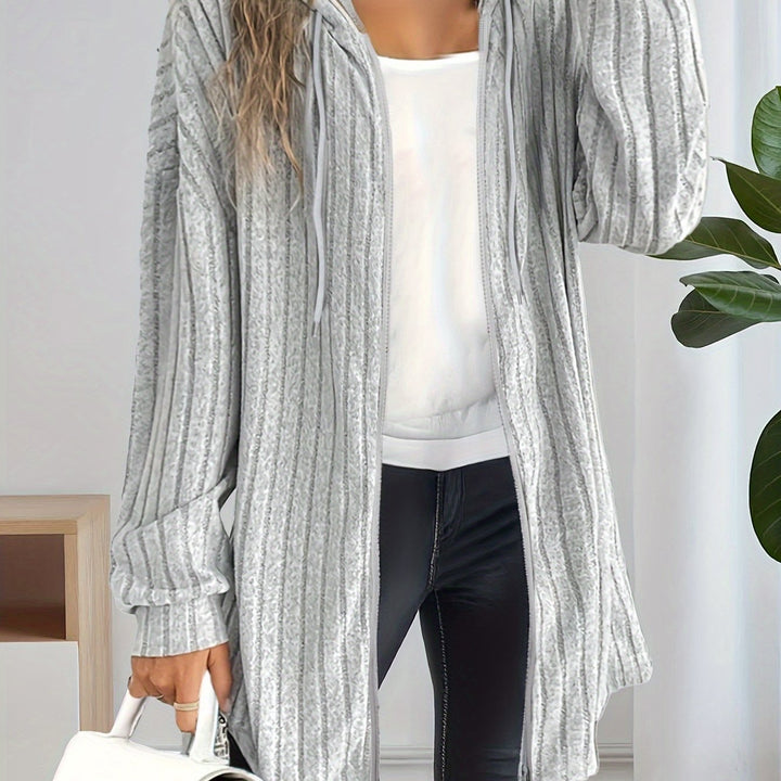 Damer avslappnad lång cardigan med strukturerad design Mirla-Eva Jonsson