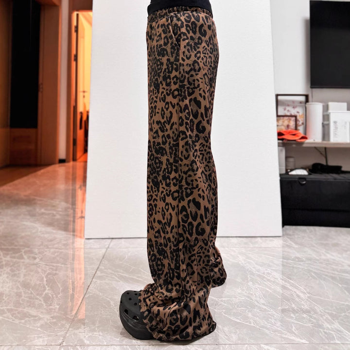 Damer avslappnad leopardtryck fritidsbyxor Mirla-Eva Jonsson