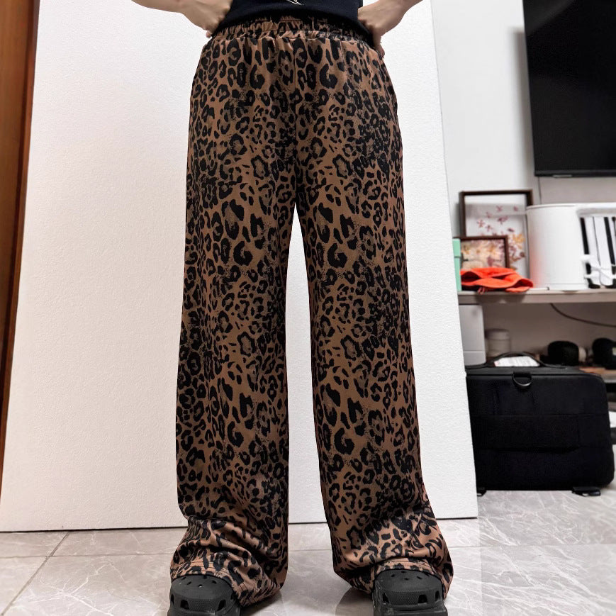 Damer avslappnad leopardtryck fritidsbyxor Mirla-Eva Jonsson