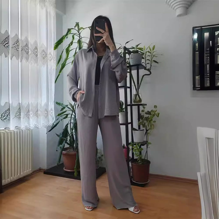 Damer avslappnad och elegant blazer-byxdress Eva Jonsson-Eva Jonsson