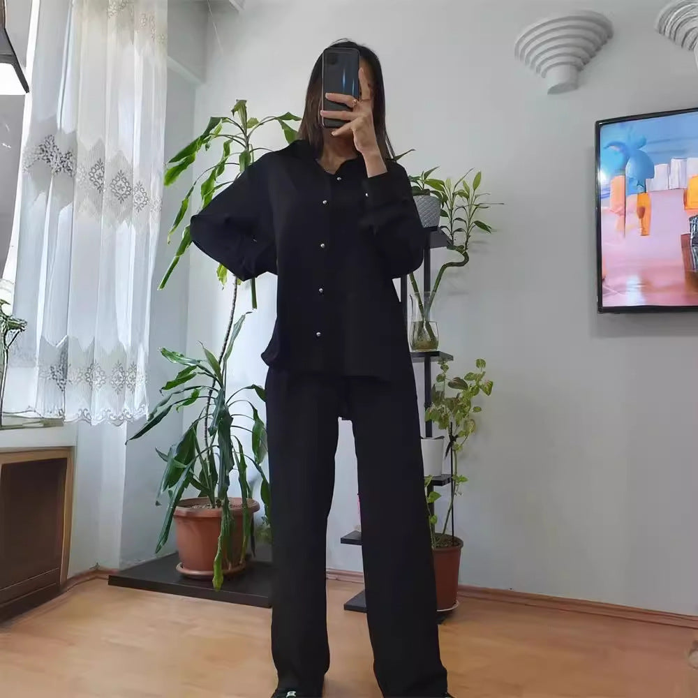 Damer avslappnad och elegant blazer-byxdress Eva Jonsson-Eva Jonsson