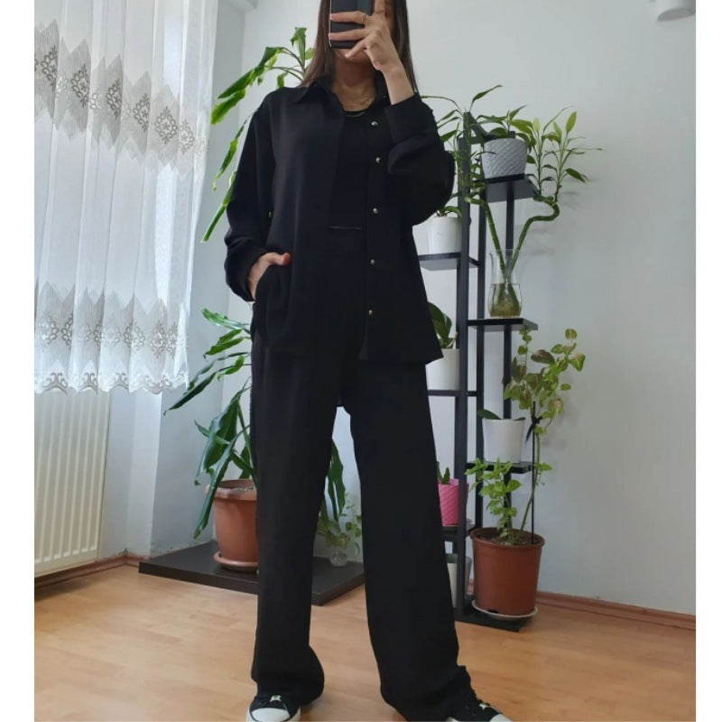 Damer avslappnad och elegant blazer-byxdress Eva Jonsson-Eva Jonsson
