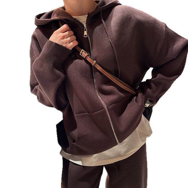 Damer avslappnad oversize hoodie och vida byxor set Mirla-Eva Jonsson