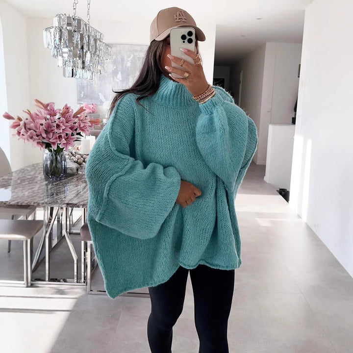 Damer avslappnad oversize tröja med höga ärmar och okonventionell skärning Eva Jonsson-Eva Jonsson
