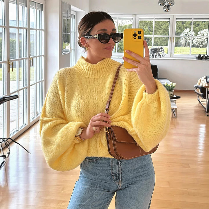 Damer avslappnad oversize tröja med höga ärmar och okonventionell skärning Eva Jonsson-Eva Jonsson
