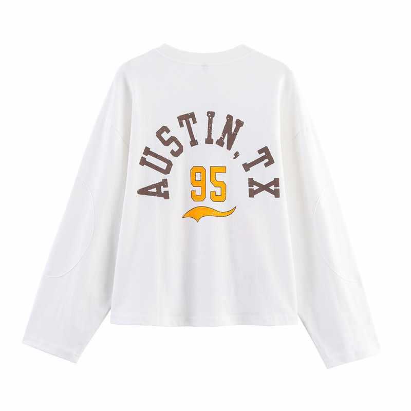 Damer avslappnad oversized T-shirt med kreativt tryck Mirla-Eva Jonsson