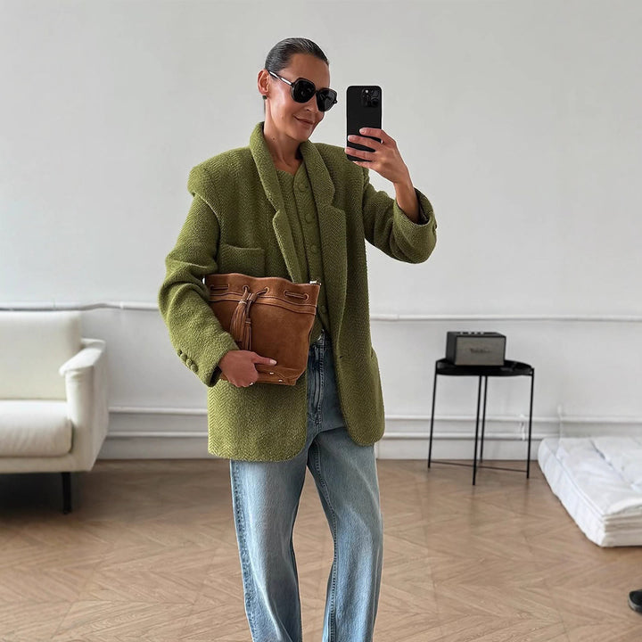 Damer avslappnad oversized blazer i högkvalitativt material Mirla-Eva Jonsson