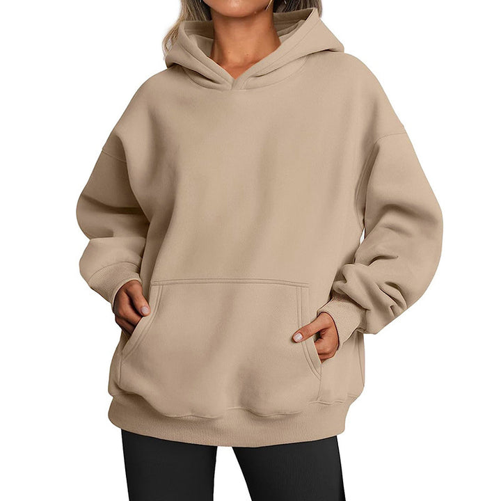 Damer avslappnad oversized hoodie med djup krage Mirla-Eva Jonsson