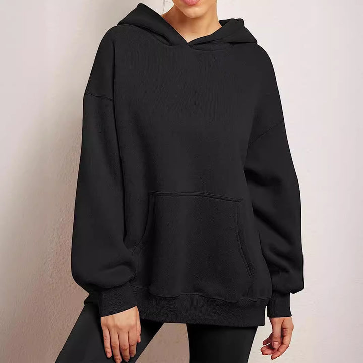 Damer avslappnad oversized hoodie med djup krage Mirla-Eva Jonsson