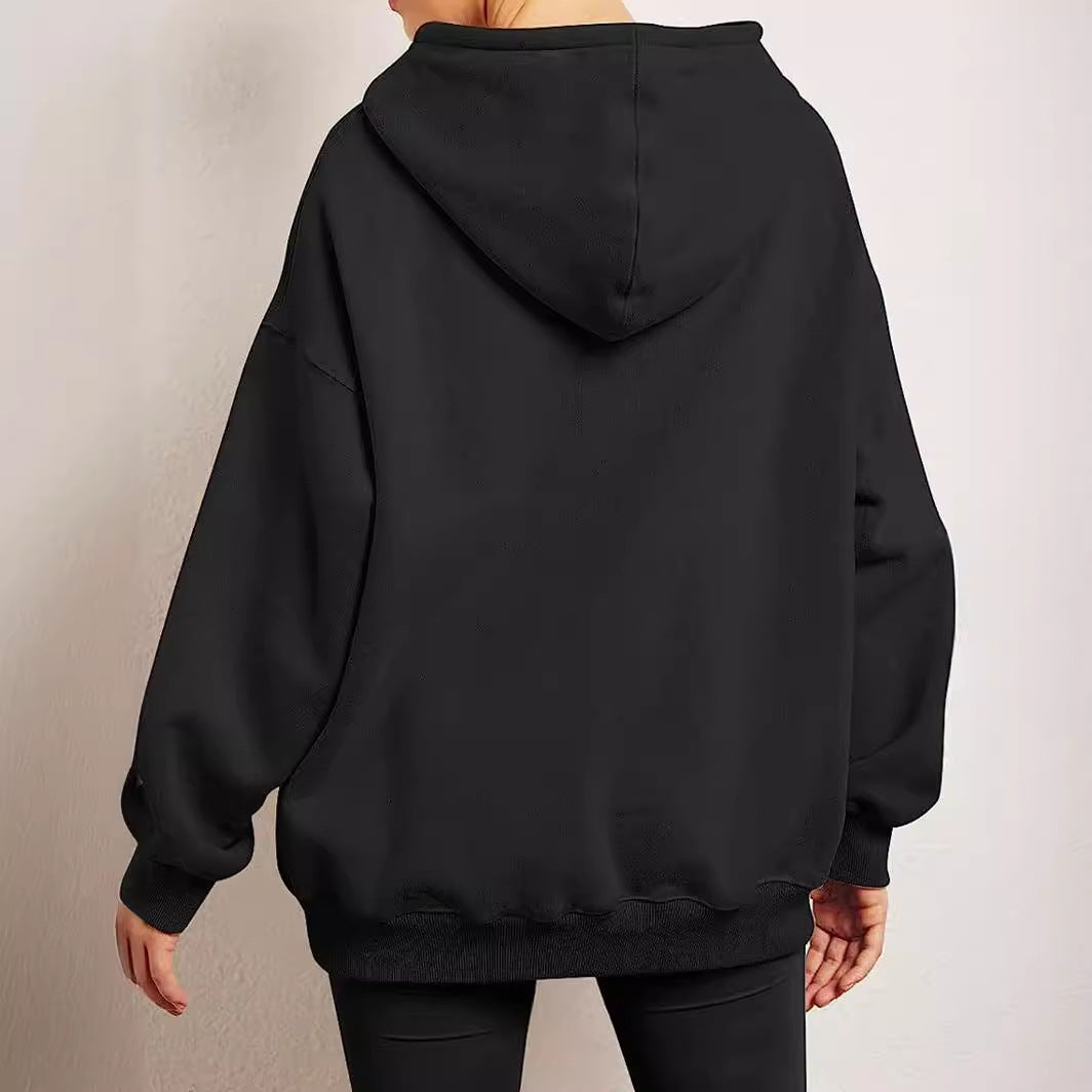 Damer avslappnad oversized hoodie med djup krage Mirla-Eva Jonsson