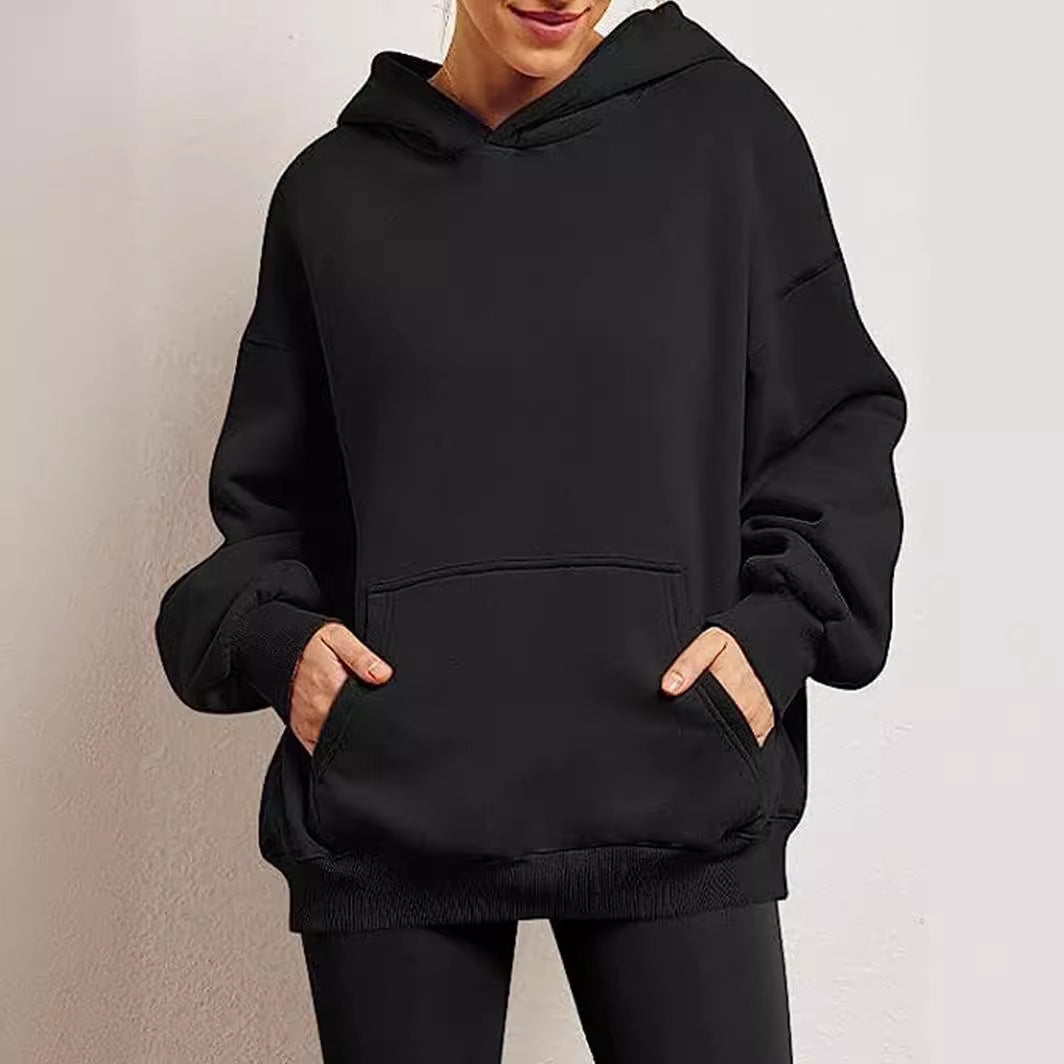Damer avslappnad oversized hoodie med djup krage Mirla-Eva Jonsson
