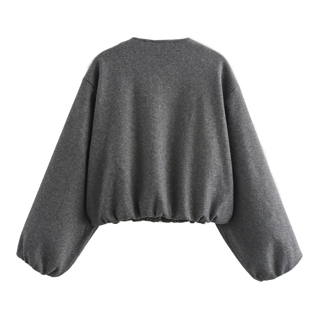 Damer avslappnad oversized-jacka med elastiskt midjeband och praktiska fickor Mirla-Eva Jonsson