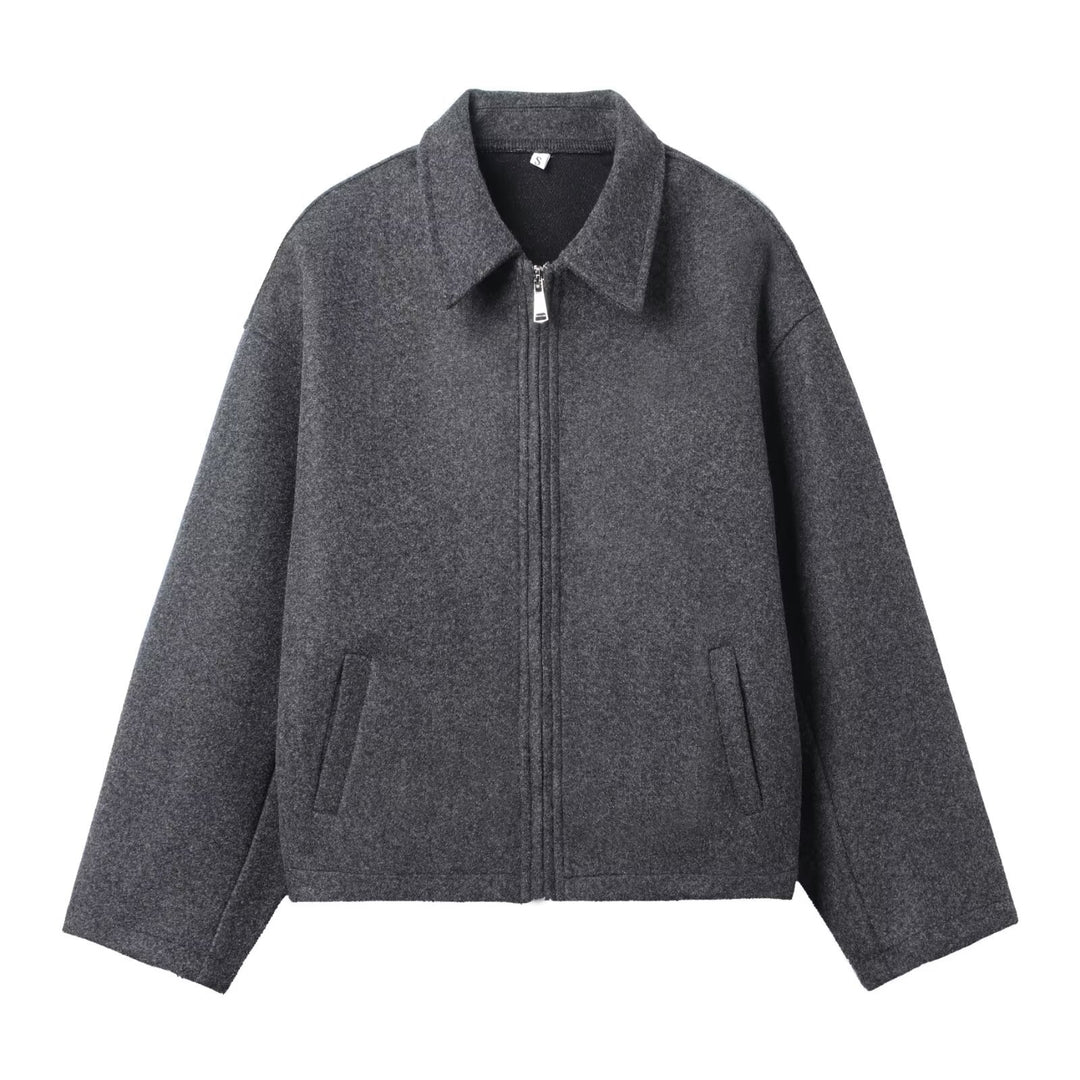 Damer avslappnad oversized-jacka med ståkrage och praktiska fickor Mirla-Eva Jonsson