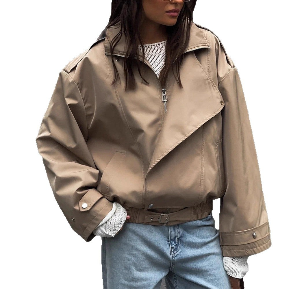 Damer avslappnad oversized jacka med stilfull krage Mirla-Eva Jonsson