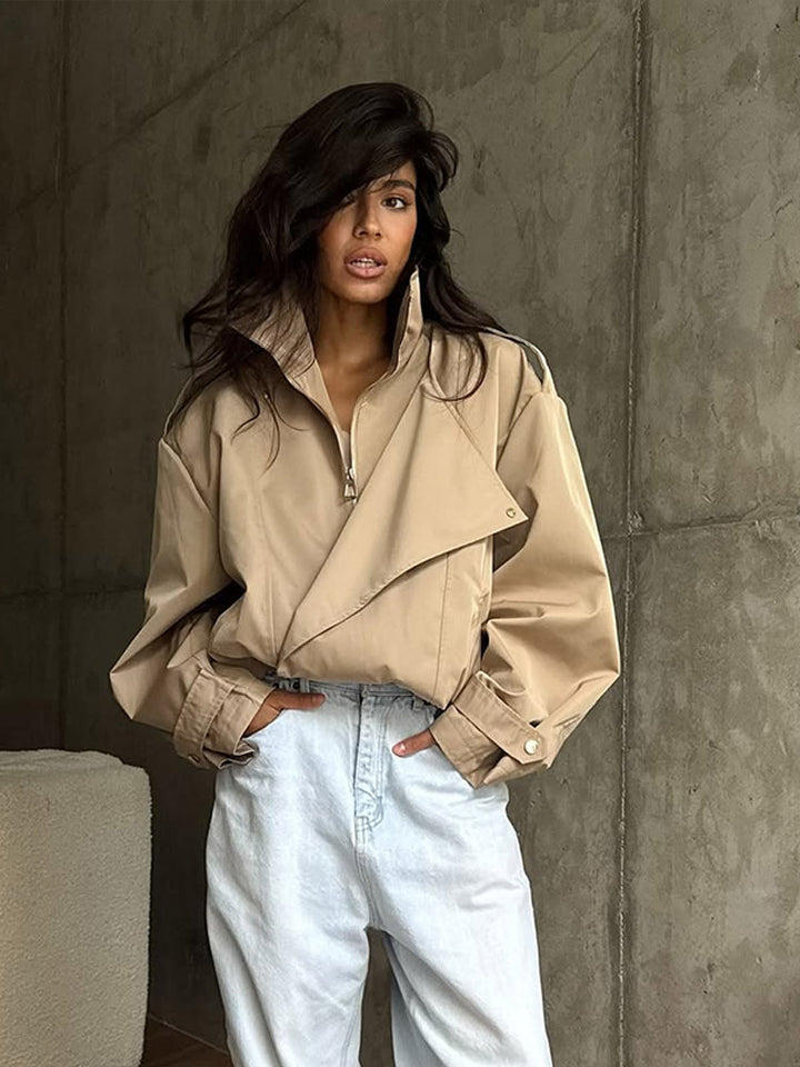 Damer avslappnad oversized jacka med stilfull krage Mirla-Eva Jonsson