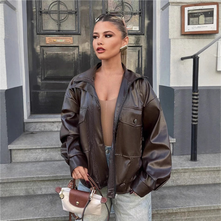 Damer avslappnad oversized-jacka med stora fickor Mirla-Eva Jonsson