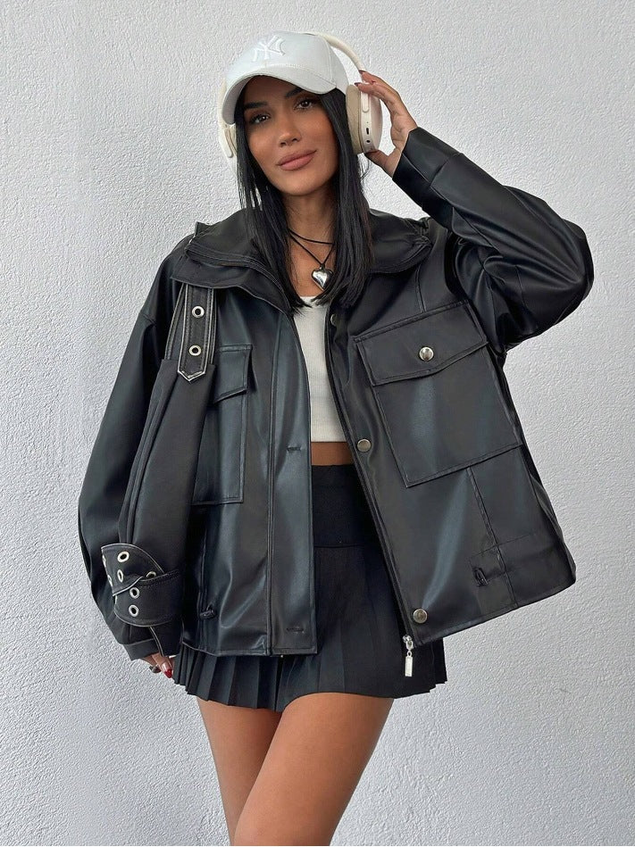 Damer avslappnad oversized-jacka med stora fickor Mirla-Eva Jonsson