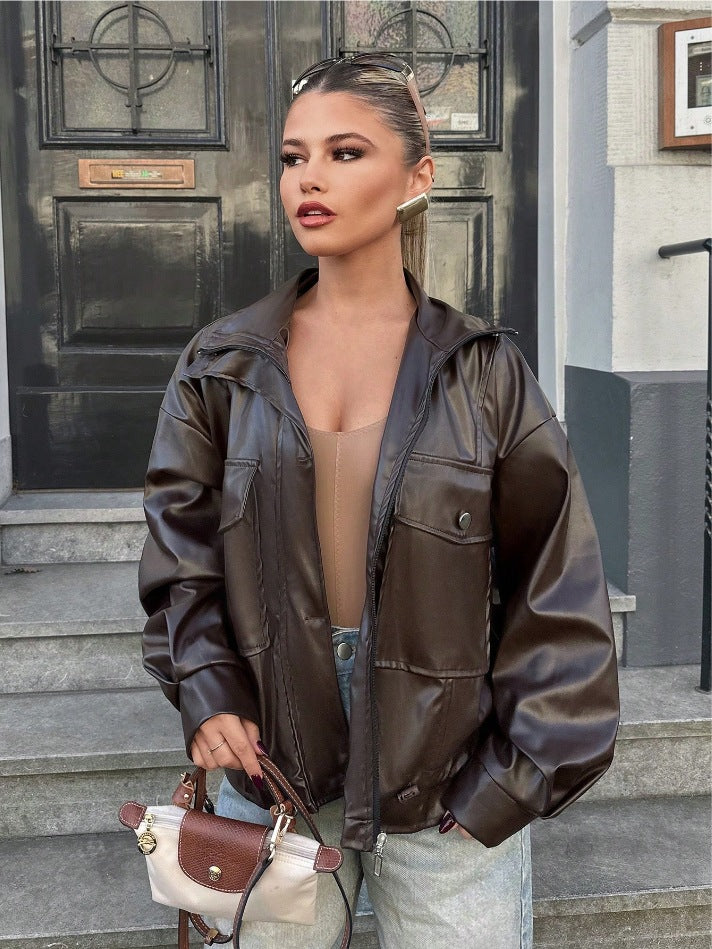 Damer avslappnad oversized-jacka med stora fickor Mirla-Eva Jonsson