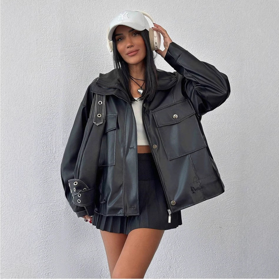 Damer avslappnad oversized-jacka med stora fickor Mirla-Eva Jonsson