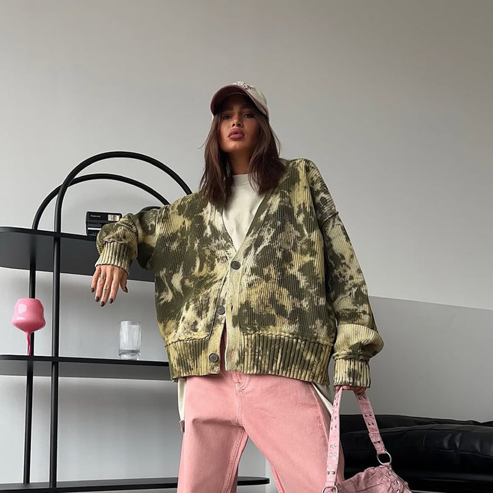 Damer avslappnad oversized stickad cardigan Mirla-Eva Jonsson