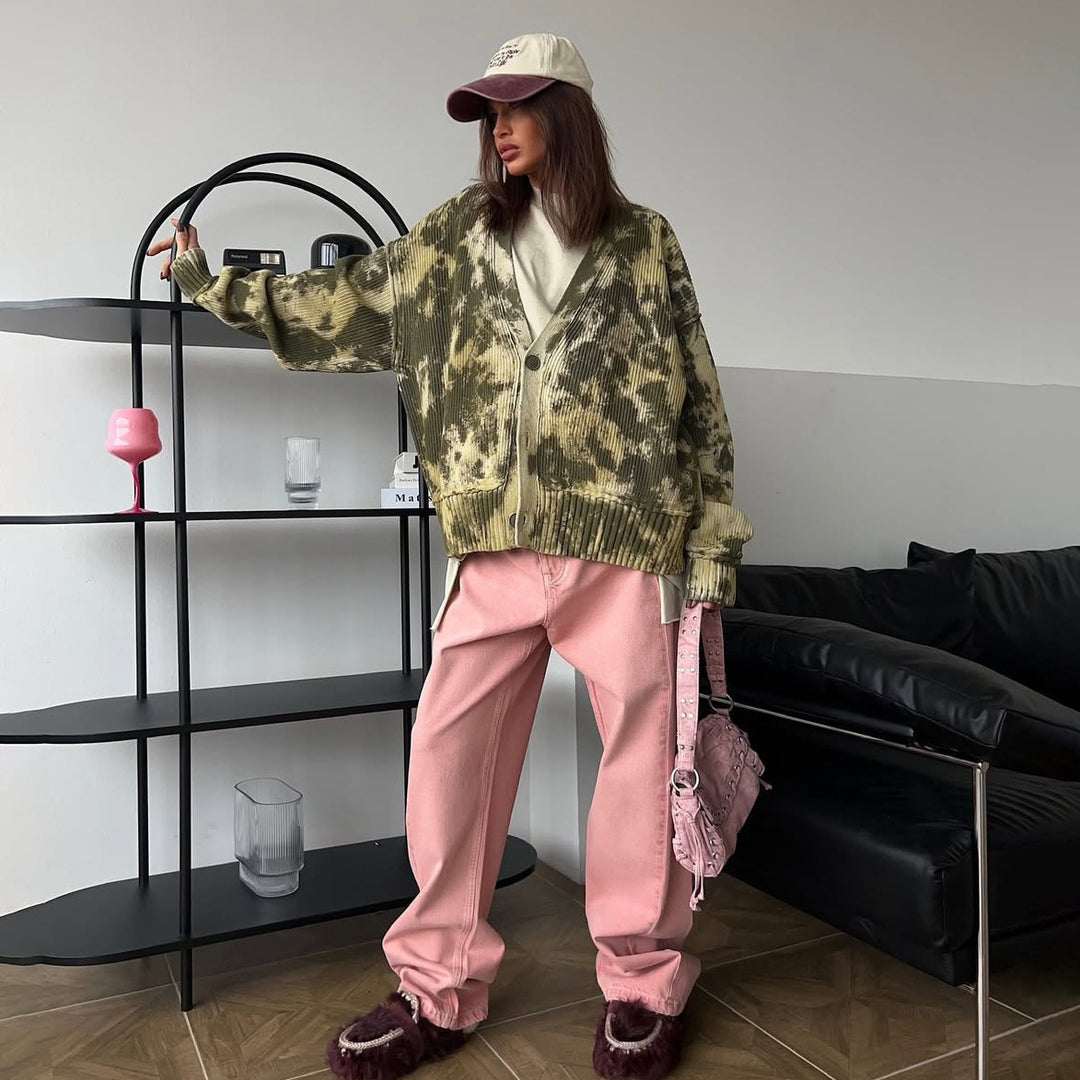 Damer avslappnad oversized stickad cardigan Mirla-Eva Jonsson