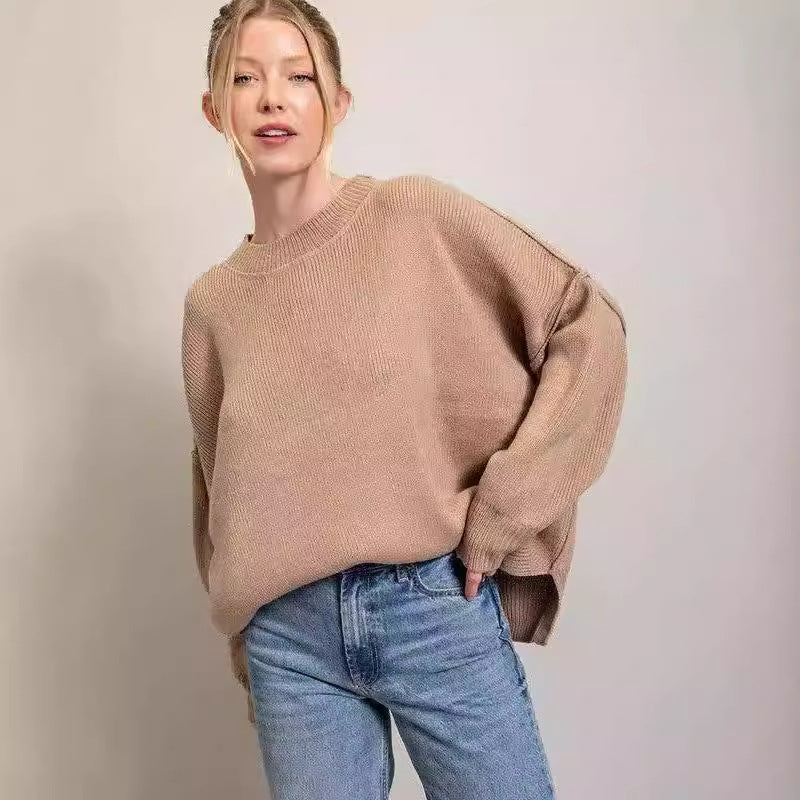 Damer avslappnad oversized stickad tröja Mirla-Eva Jonsson