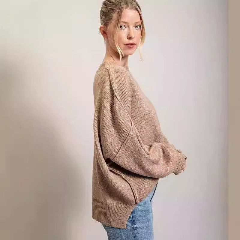 Damer avslappnad oversized stickad tröja Mirla-Eva Jonsson