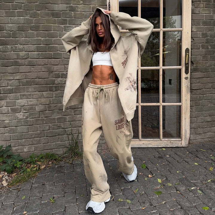 Damer avslappnad oversized sweat-outfit Mirla-Eva Jonsson