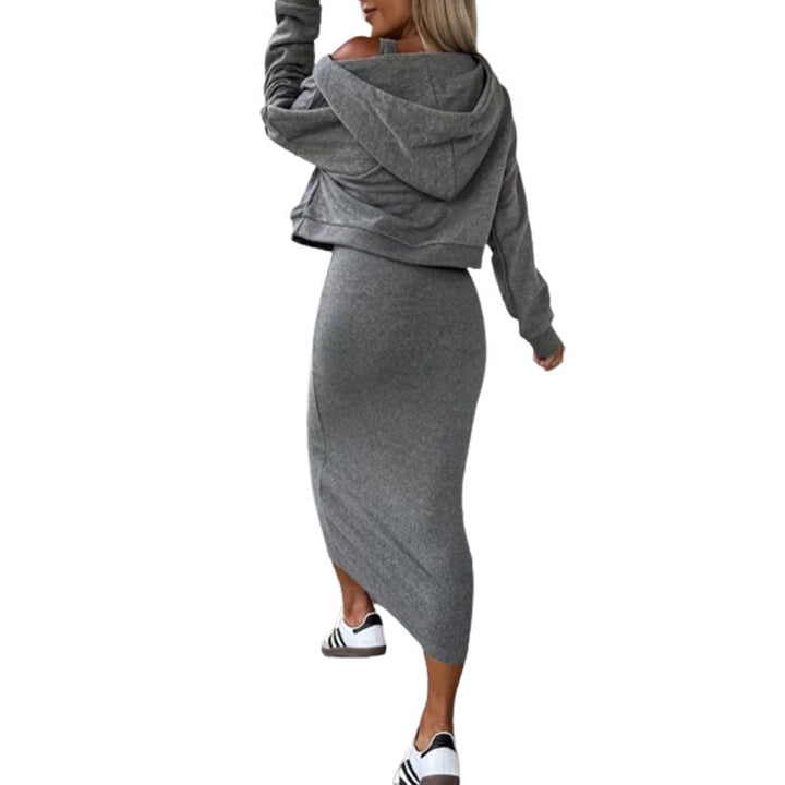 Damer avslappnad oversized sweatshirt med figurnära kjol Mirla-Eva Jonsson