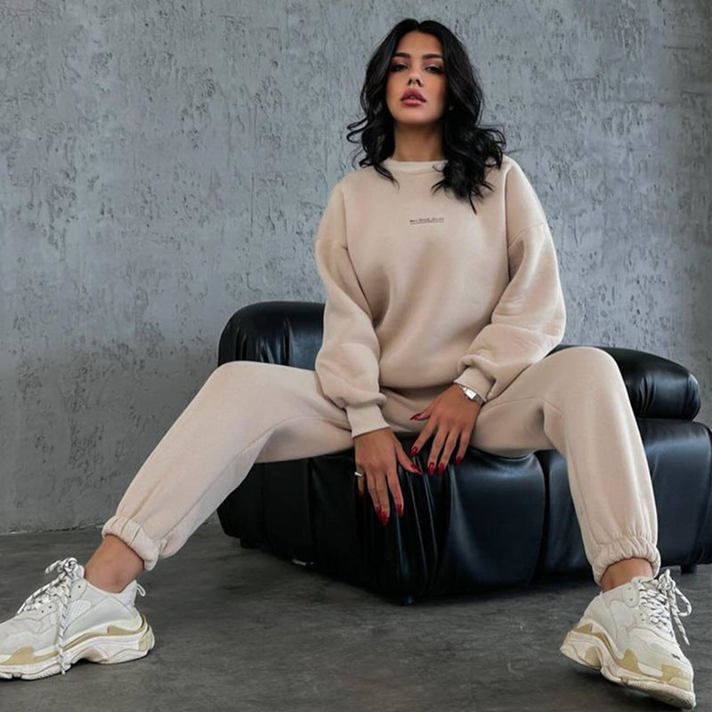 Damer avslappnad oversized sweatshirt-set med gummiband och långa ärmar Eva Jonsson-Eva Jonsson