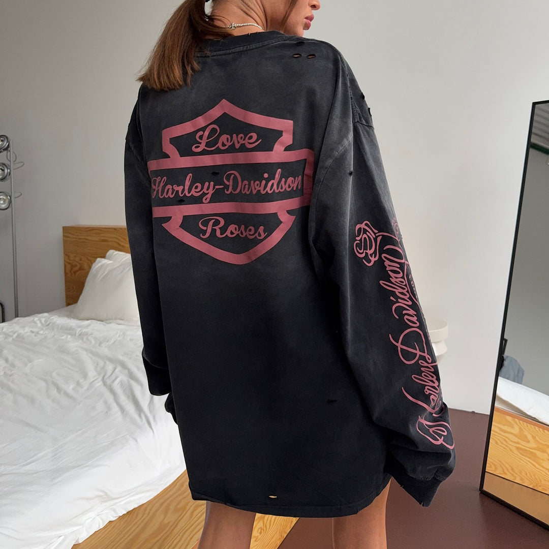 Damer avslappnad oversized tröja med grafisk print Mirla-Eva Jonsson