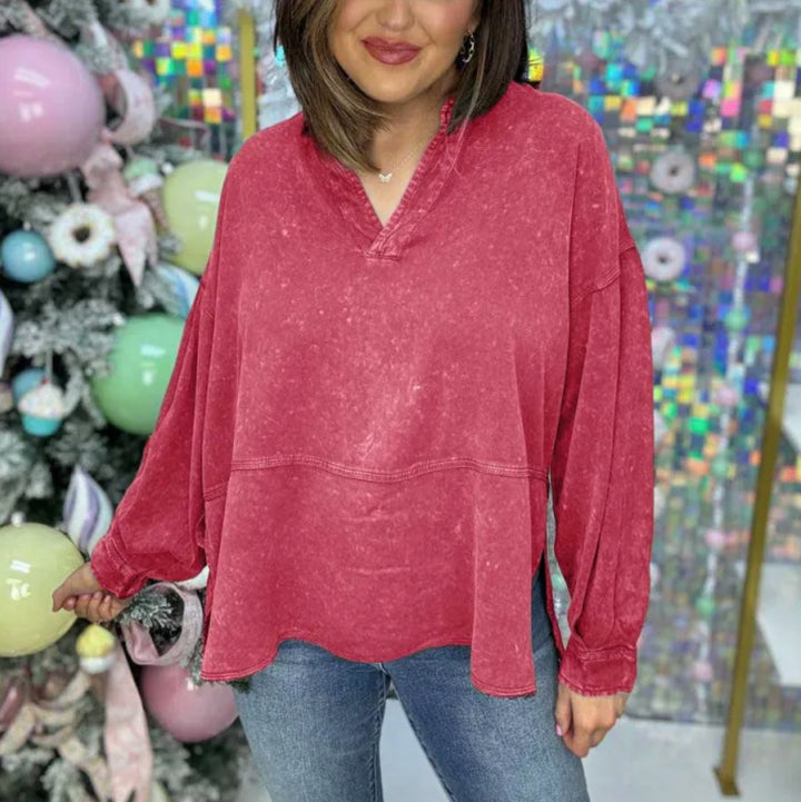 Damer avslappnad oversized tröja med ståkrage Mirla-Eva Jonsson