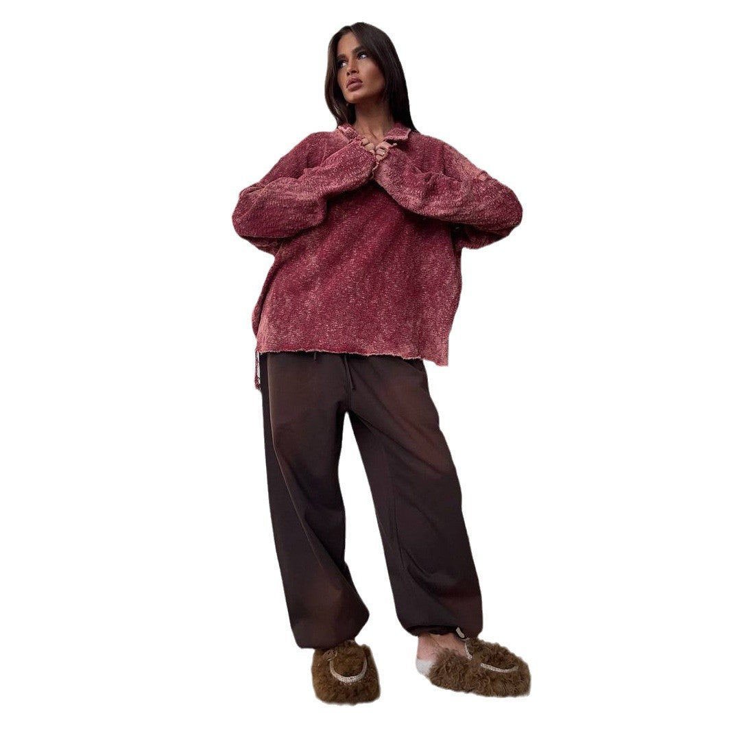 Damer avslappnad oversized tröja med strukturerad design och vid skärning Mirla-Eva Jonsson